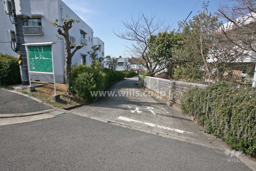 敷地北側の前面道路