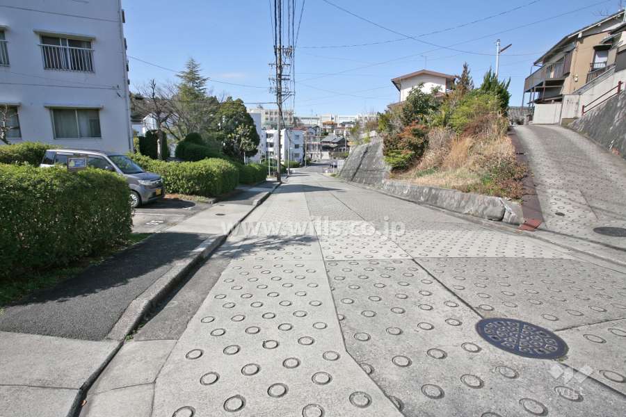 敷地北側の前面道路(東側から)