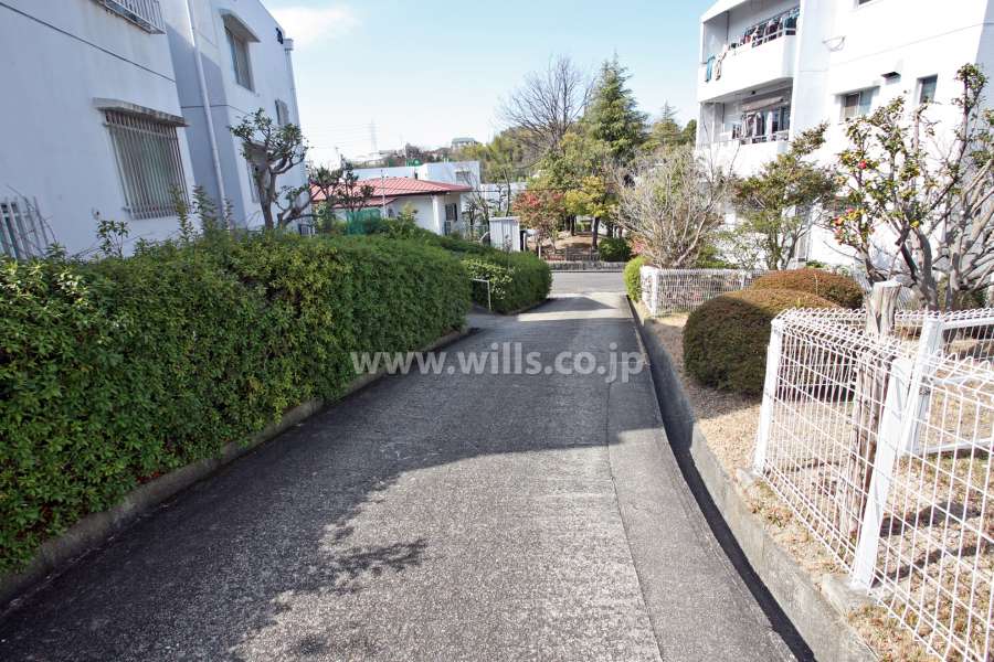 敷地北側の前面道路