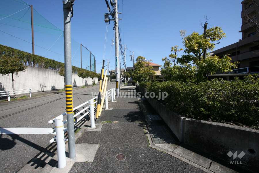 敷地北側の前面道路