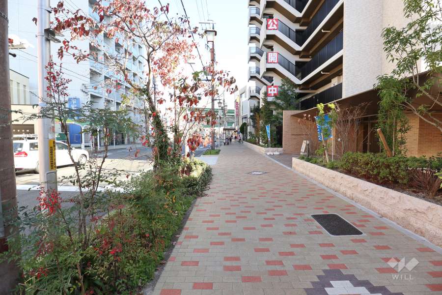 敷地北側の前面道路