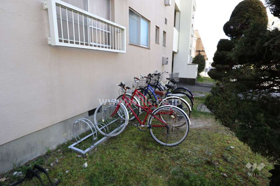 敷地部分にある駐輪場