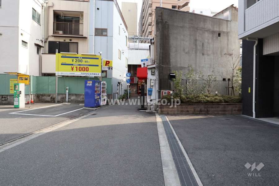 敷地東側の前面道路(北側から)