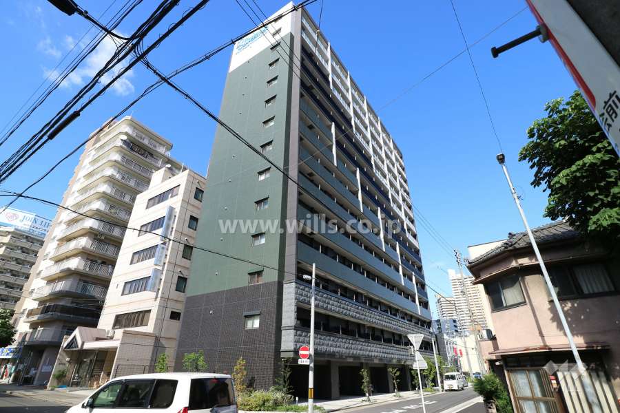 プレサンス新栄町ギャラントの外観（南西側から）