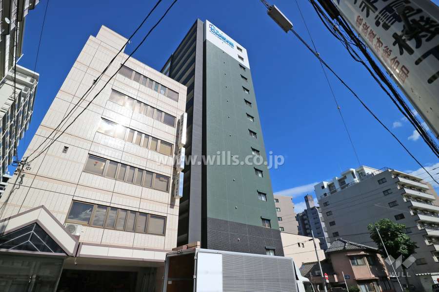 プレサンス新栄町ギャラントの外観（北西側から）