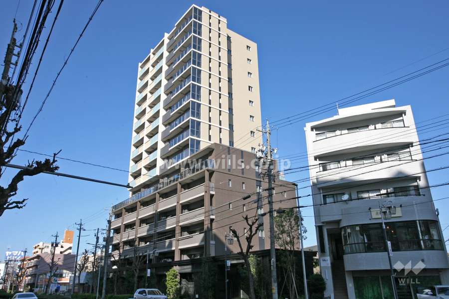 デュオヒルズ植田の外観（南側から）