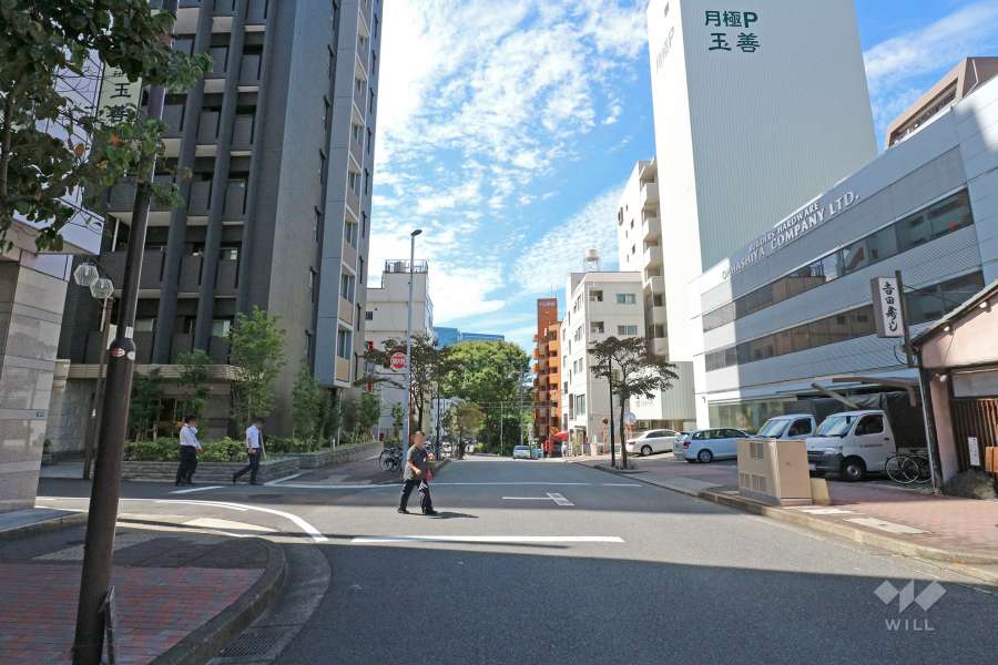 敷地北側の前面道路（東側から）