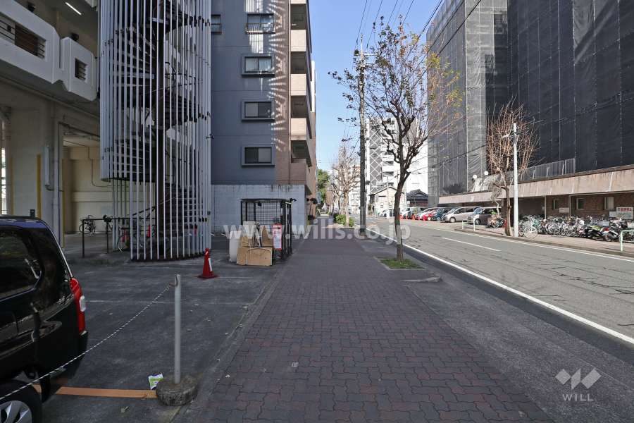 敷地東側の前面道路（南側から）