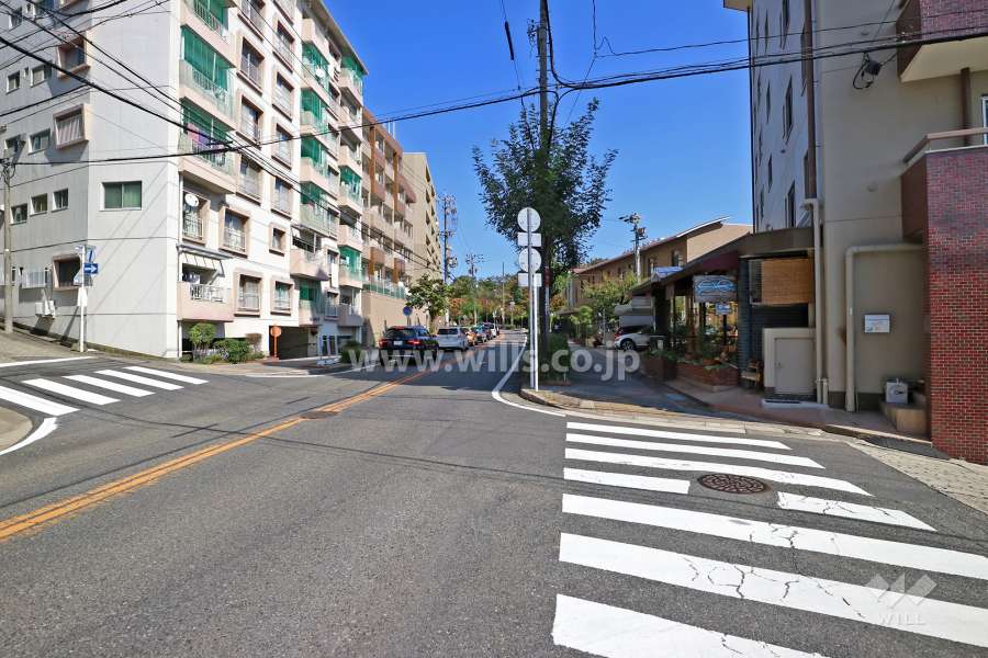 敷地北側の前面道路