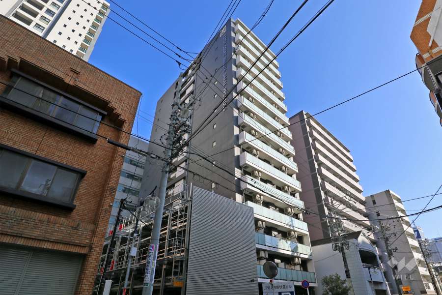 エステムコート名古屋栄プレシャスの外観（北西側から）