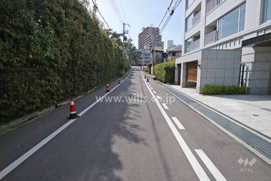 敷地南側の前面道路（東側から）