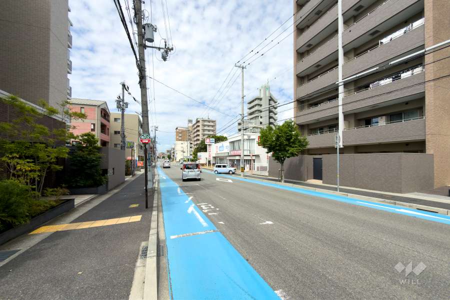 敷地北側の前面道路（東側から）