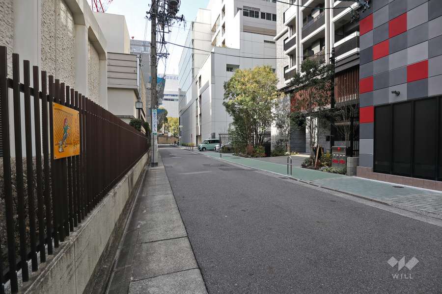 敷地南側の前面道路（東側から）