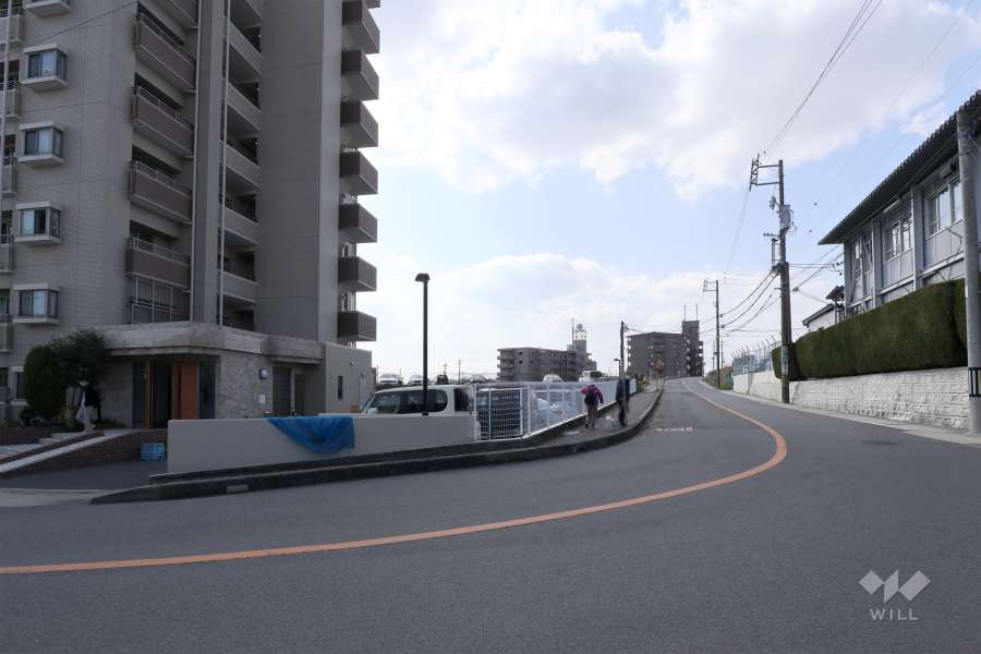 敷地北側の前面道路（東側から）
