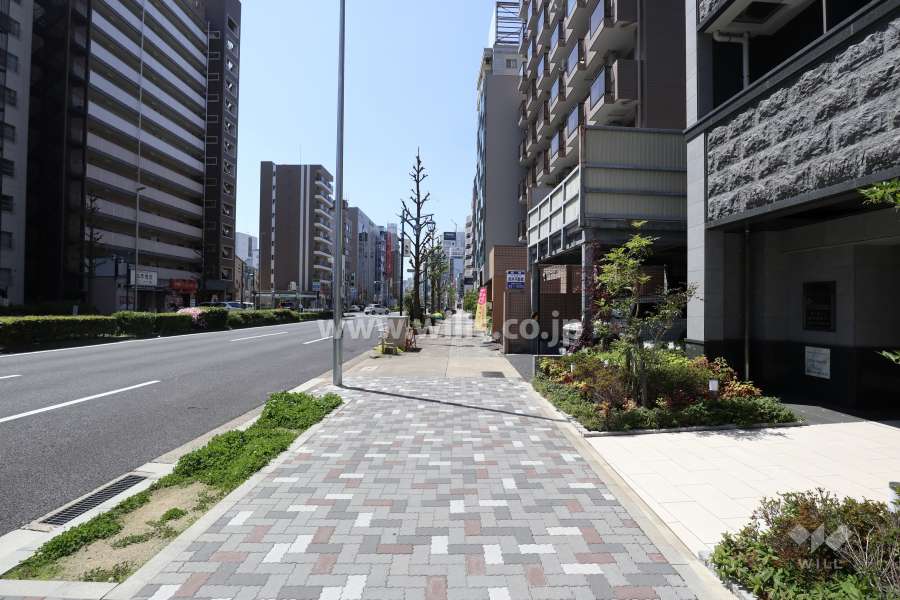 敷地南側の前面道路（東側から）