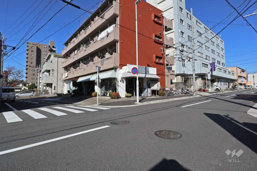 敷地南東側、南西側の前面道路