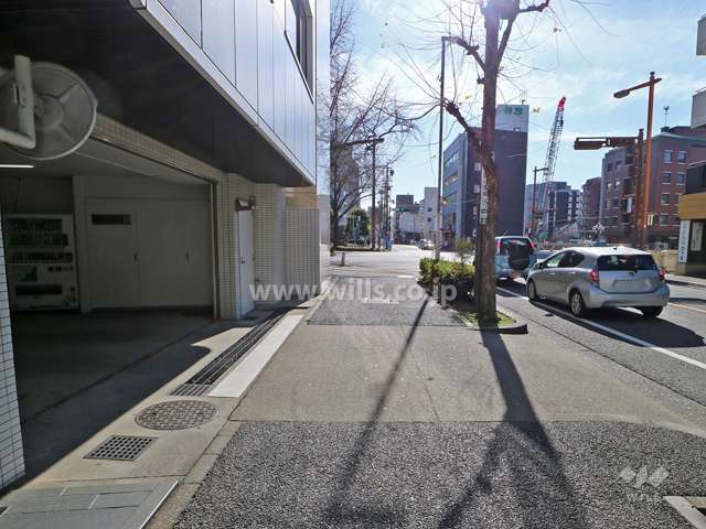 敷地の西側前面道路（北側から）