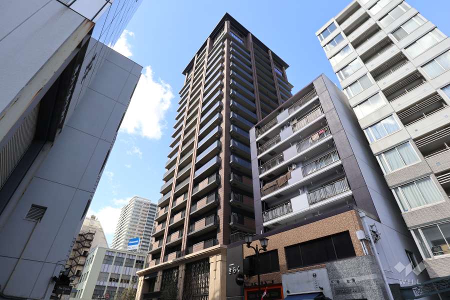 ローレルタワー名古屋栄の外観（南東側から）