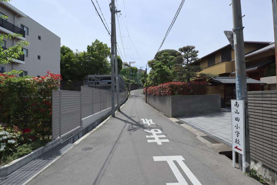 敷地北側の前面道路（東側から）