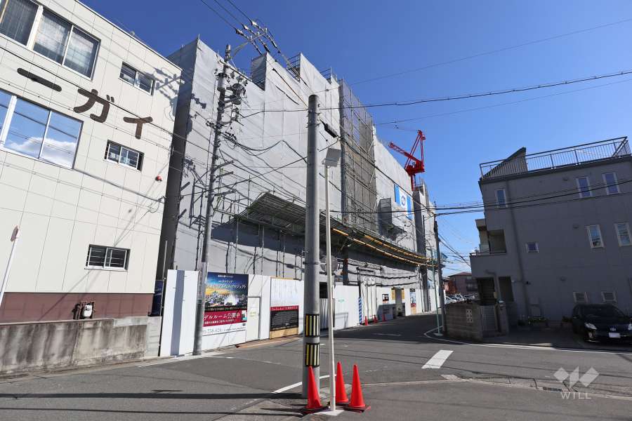 カルティアささしまライブみなみの外観（南西側から）（工事中）