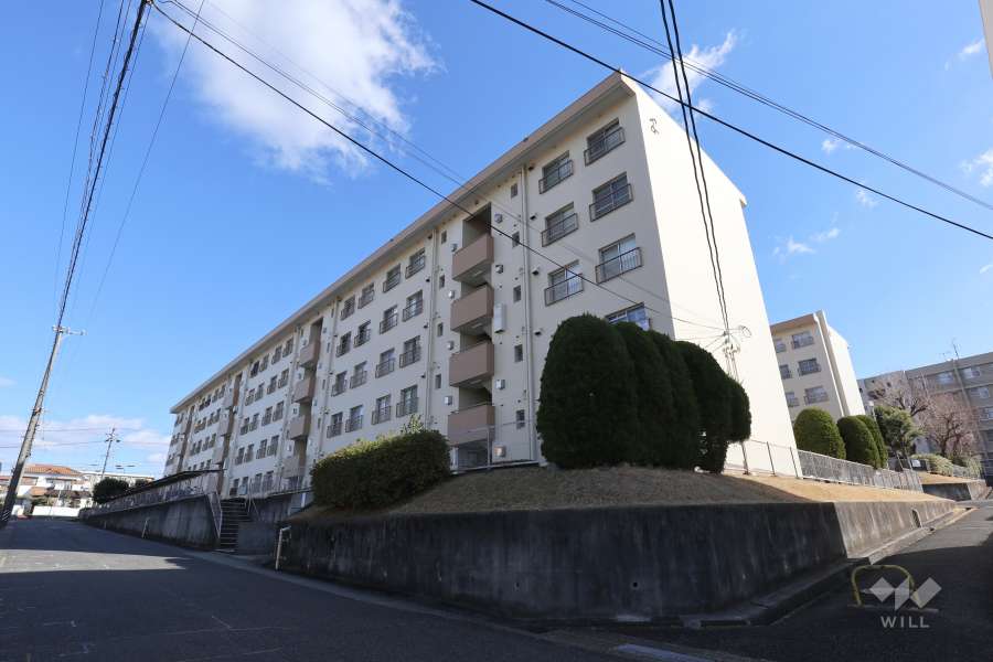 桃山住宅2号棟の外観（南西側から）