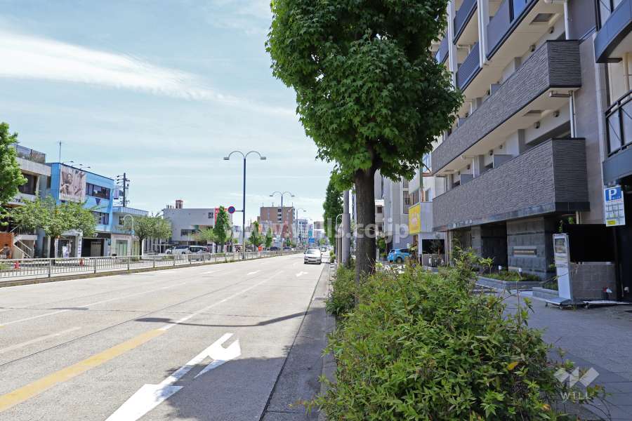 敷地東側の前面道路（環状線）
