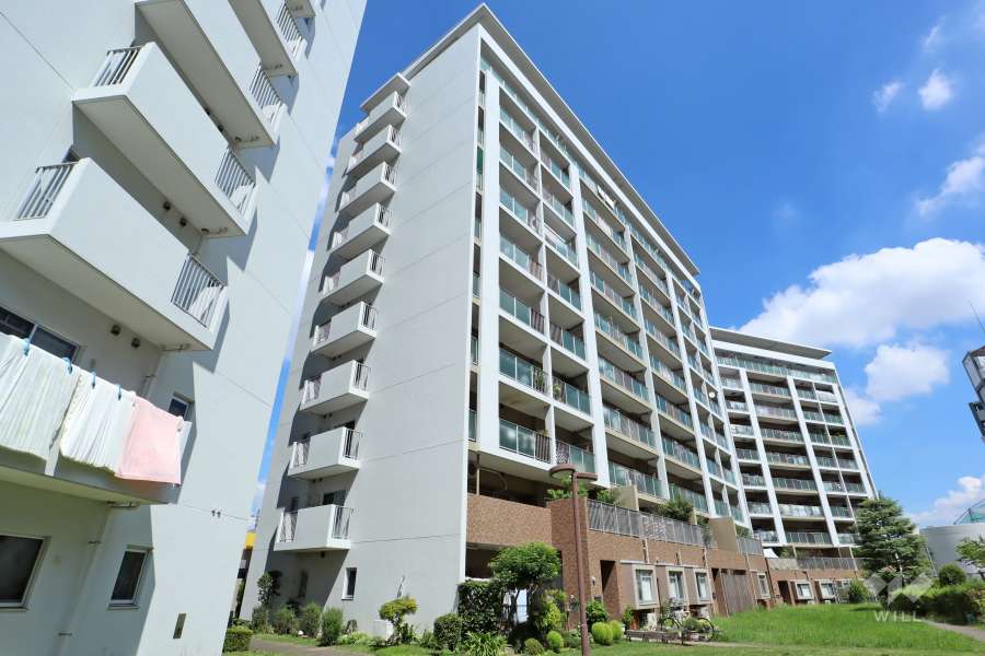 ウェルピア井高野C棟（24号棟）の外観（南東側から）