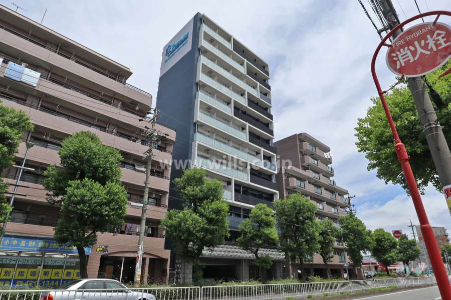 プレサンスNAGOYA本陣の外観（南西側から）