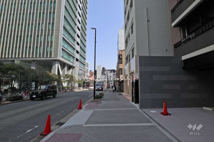 敷地北側の前面道路（西側から）