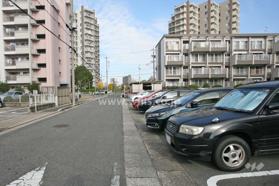 敷地西側の前面道路（南側から）