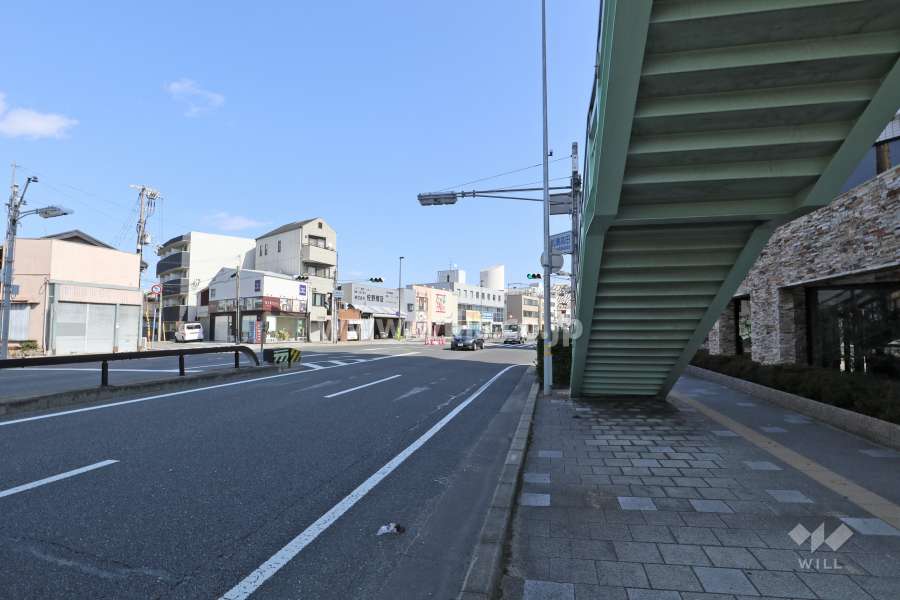 敷地北東側の前面道路(西側から)