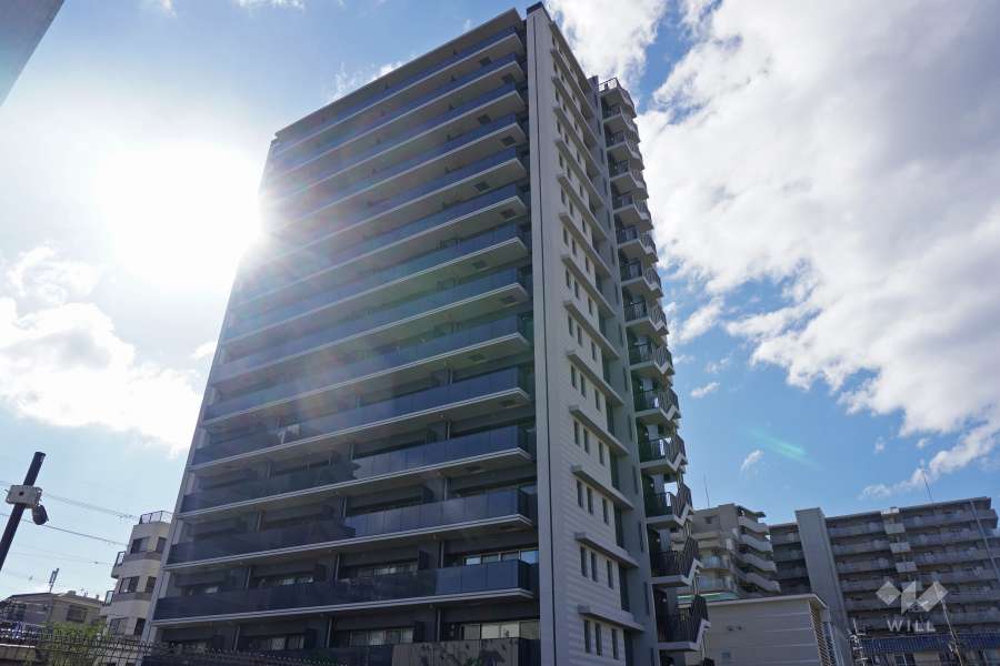 ヴェリテ神崎川駅前シティサイドの外観(北東側から)