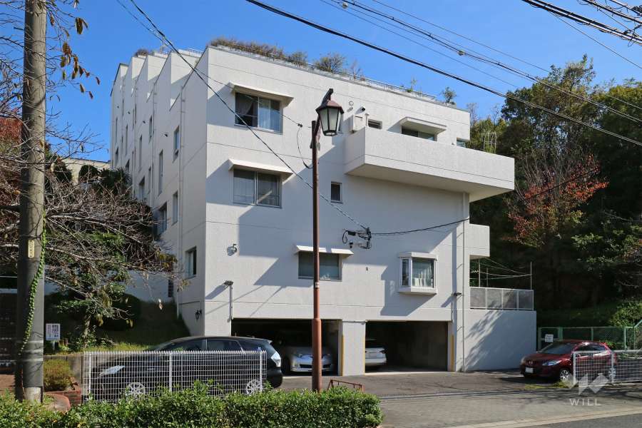 八事表山住宅5号棟の外観(北西側から)