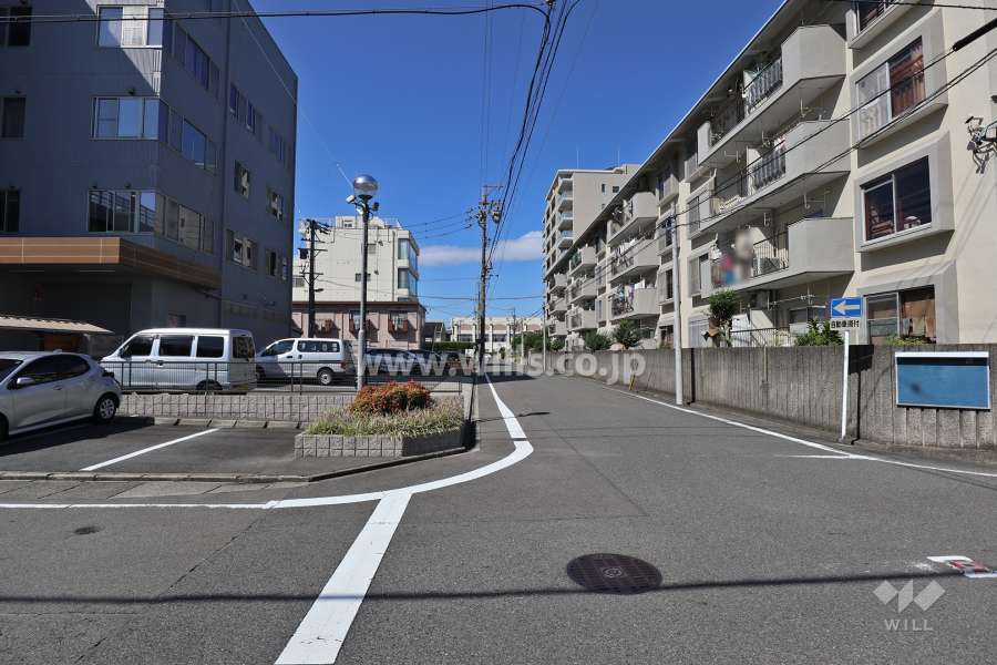 敷地南側の前面道路(東側から)