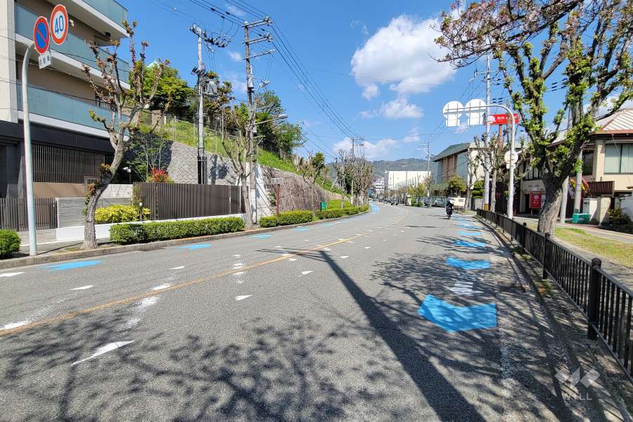 敷地東側の前面道路