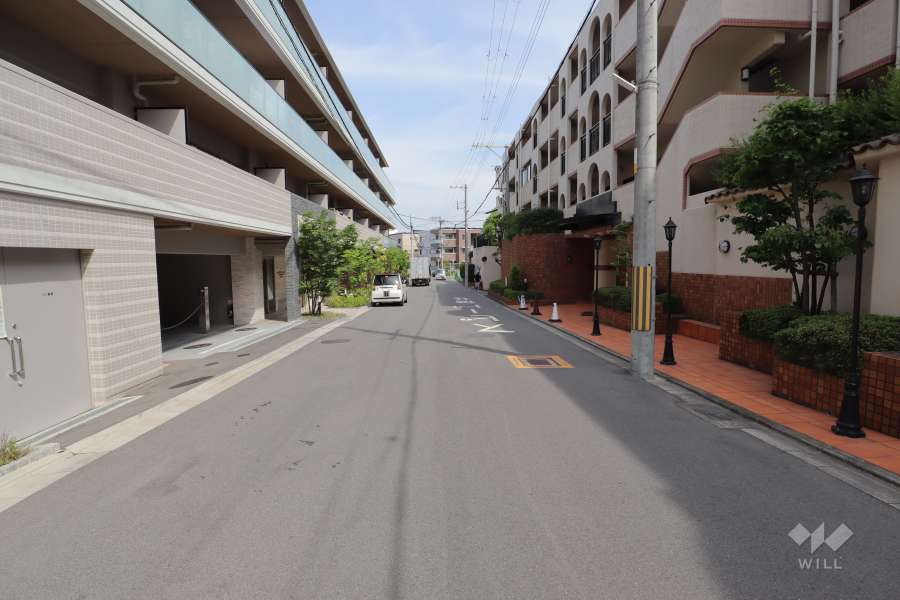 敷地南西側の前面道路