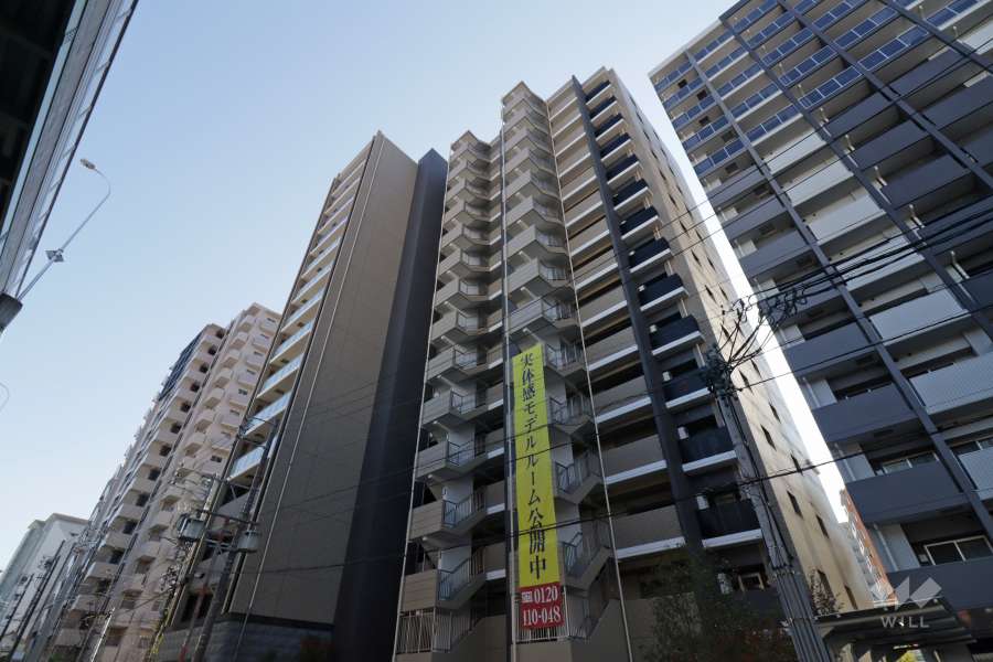 プレサンスロジェ金山セリエの外観（北西側から）