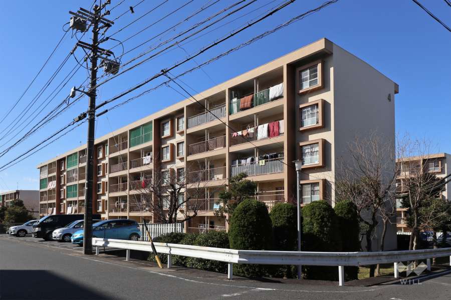 桃山住宅4号棟の外観（北東側から）
