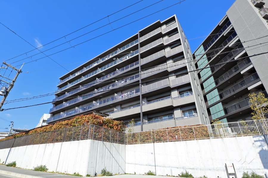 レーベン千里青山台 GRAN HIGHの外観（南側から）