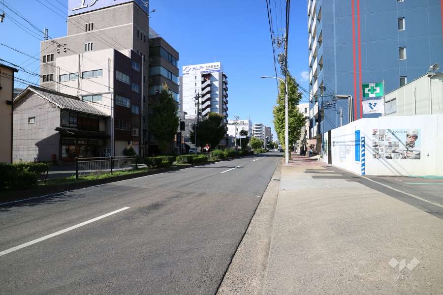 敷地南西側前面道路（南東側から）