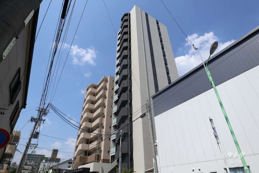 オープンレジデンシア金山estの外観（南西側から）