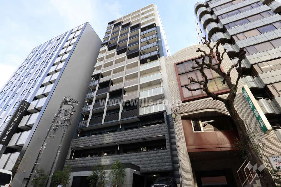 プレサンスTHE久屋大通レジェンドの外観(北西側から)