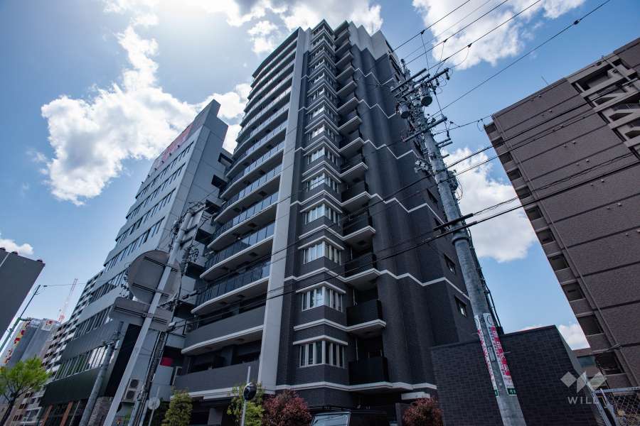 プレンスロジェ桜通代官町の外観（北東側から）