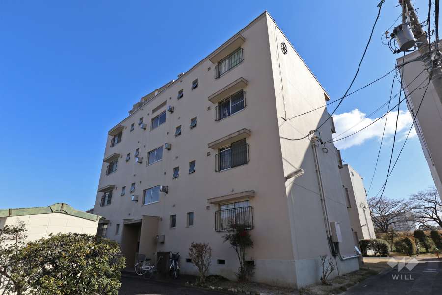 長栄住宅9号棟の外観（北側から）
