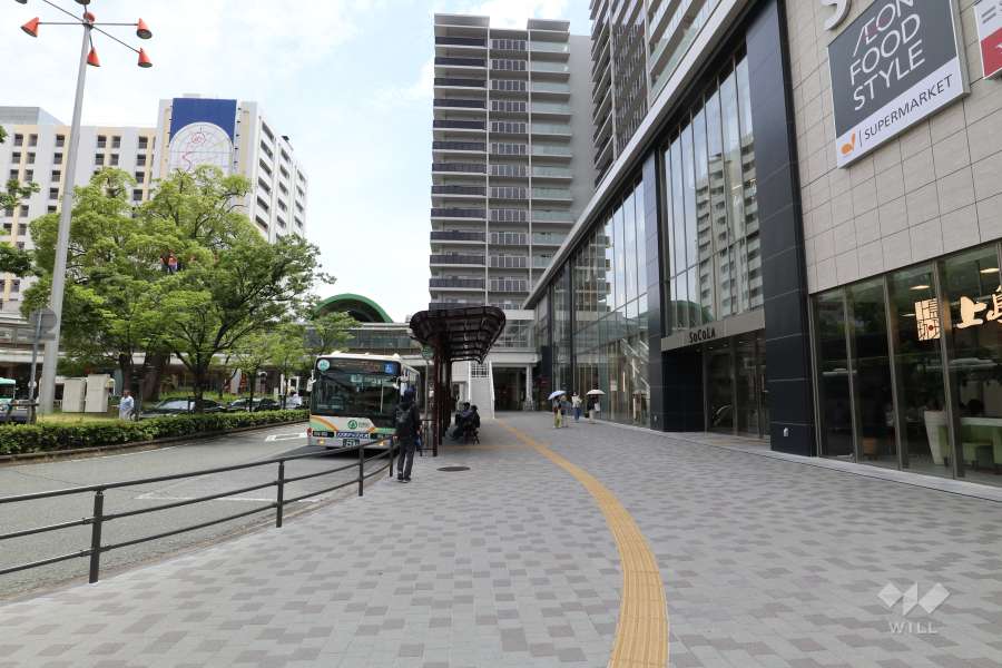 敷地東側の前面道路(北側から)