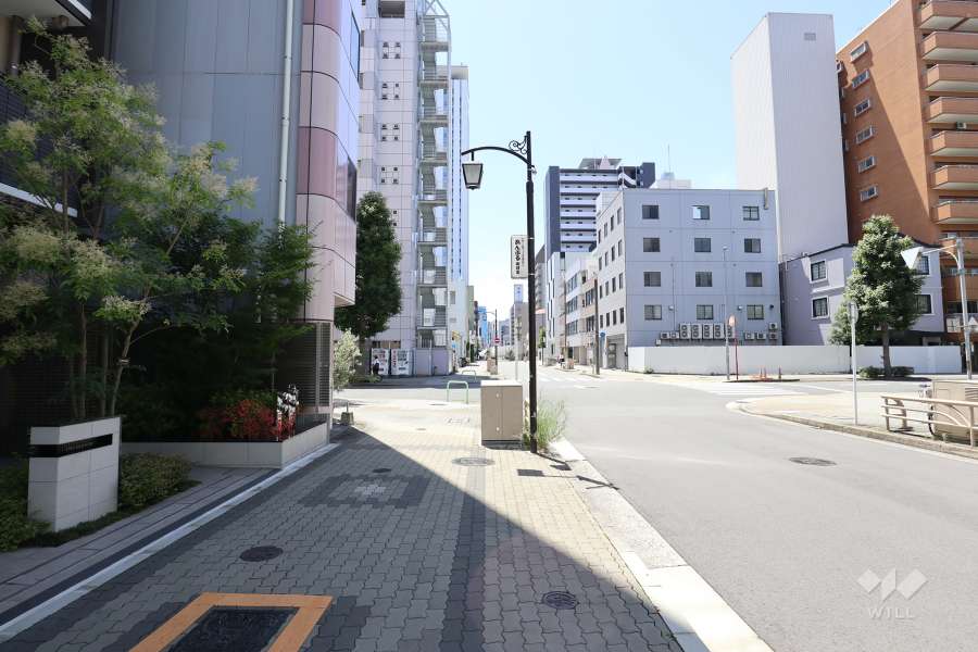 敷地北側の前面道路（東側から）