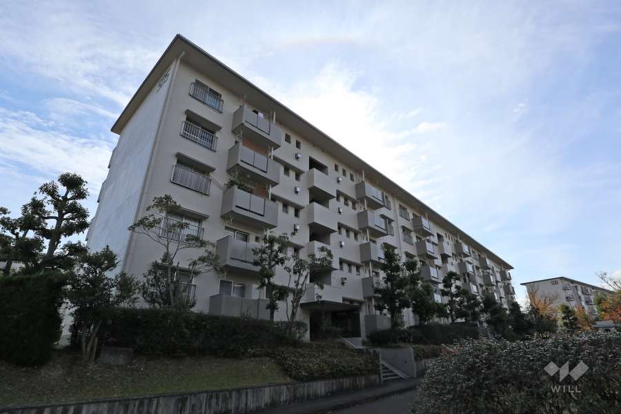岩成台西団地505号棟の外観(北東側から）