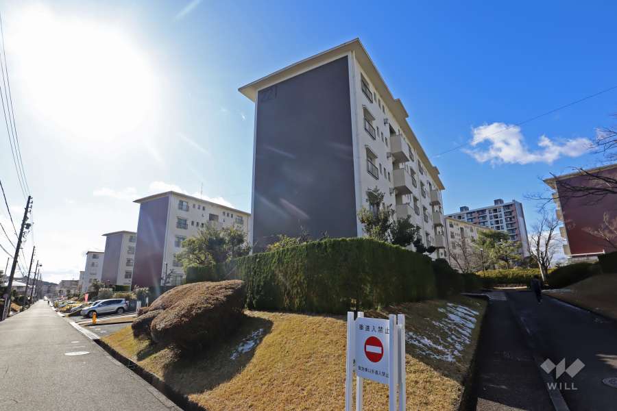 中央台団地221号棟の外観（北東側から）