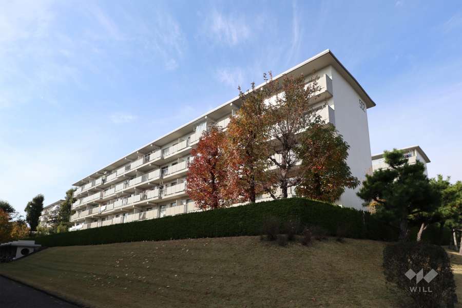 岩成台西団地502号棟の外観（南東側から）