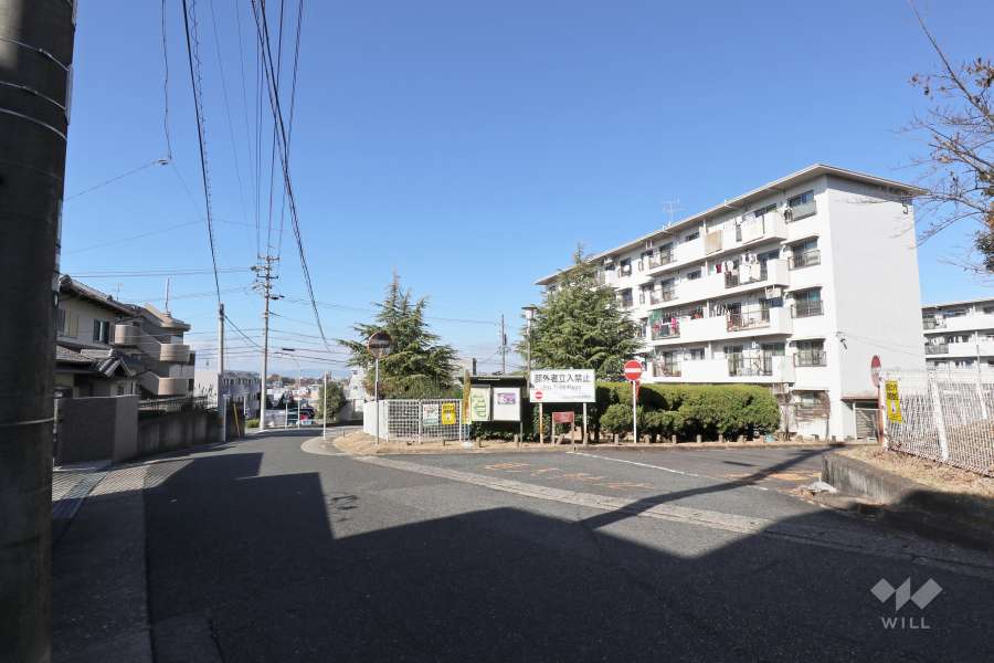 敷地南側の前面道路（東側から）